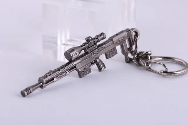 CSGO AK47 AMW Gun KeyChains Tritium Metal CS GO Keychain Keyring Key Holder For Best Friends Key Chains For Men Porta Porte Clef