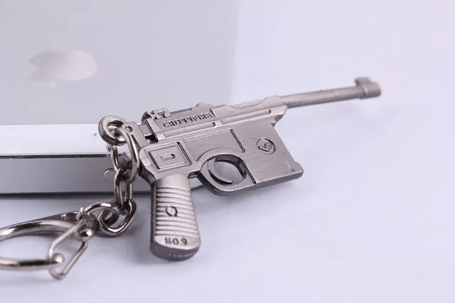 CSGO AK47 AMW Gun KeyChains Tritium Metal CS GO Keychain Keyring Key Holder For Best Friends Key Chains For Men Porta Porte Clef