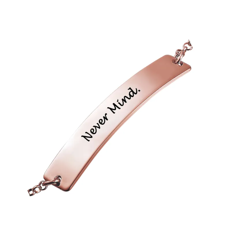 Custom Dainty Bar Bracelet 18k Gold-Filled 925 Sterling Silver Skinny Bar Bracelet, Personalized Coordinates Bracelet
