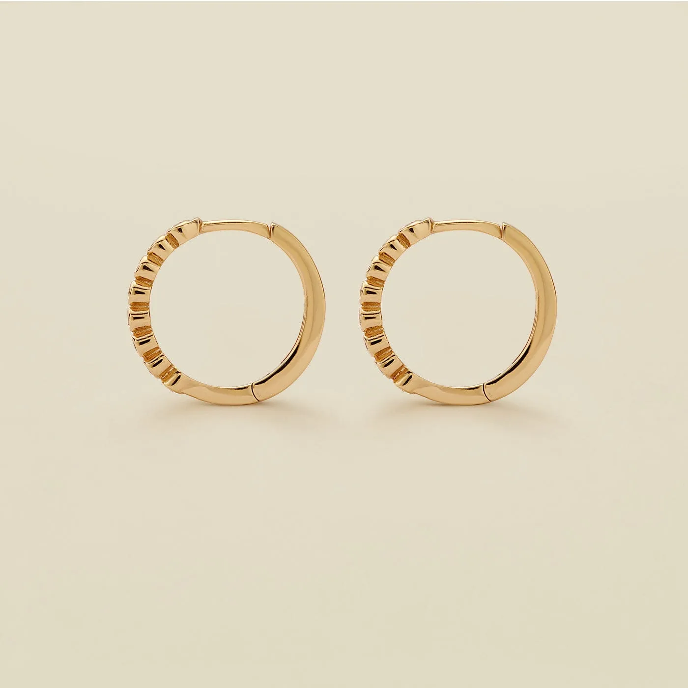 CZ Poppy Hoop Earrings