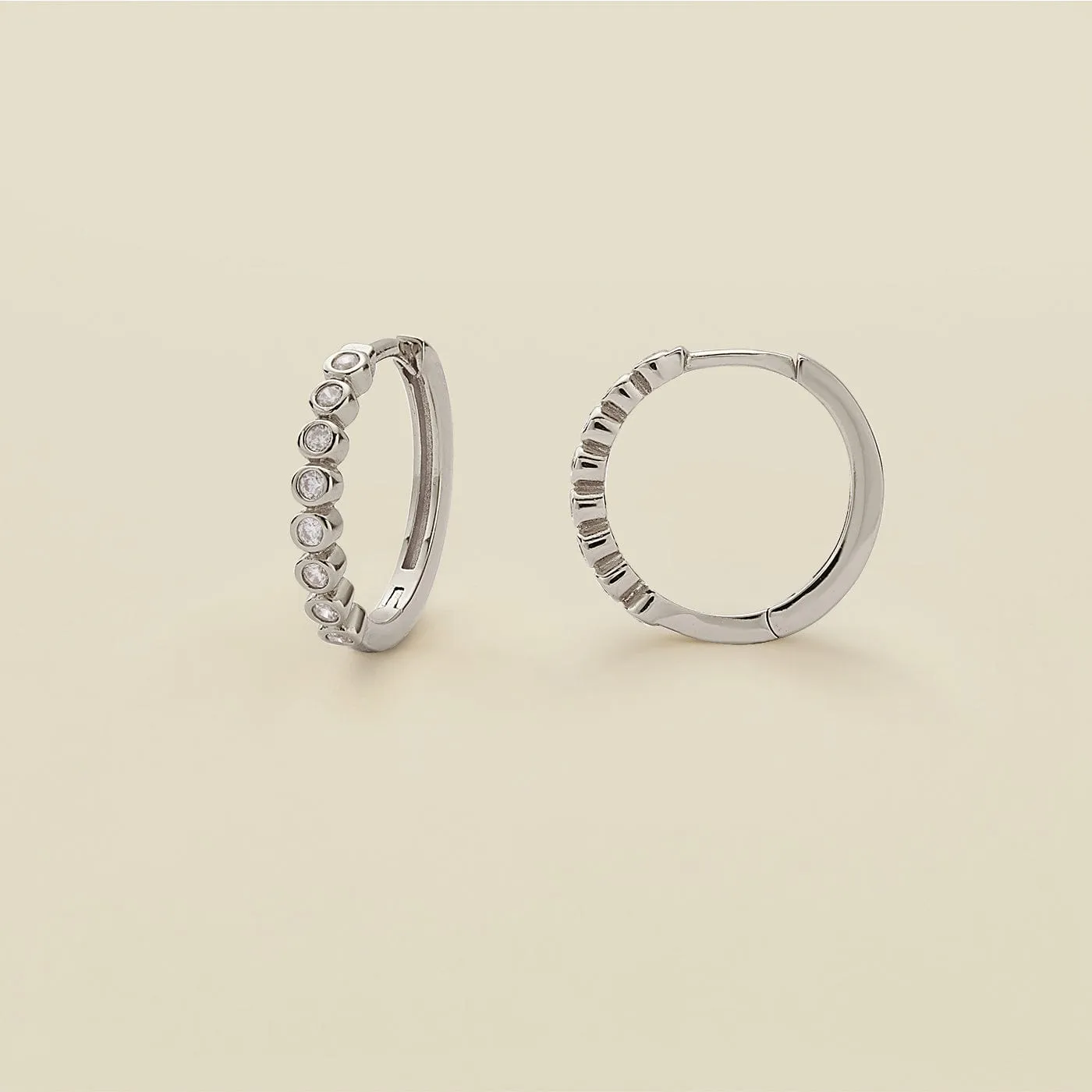 CZ Poppy Hoop Earrings