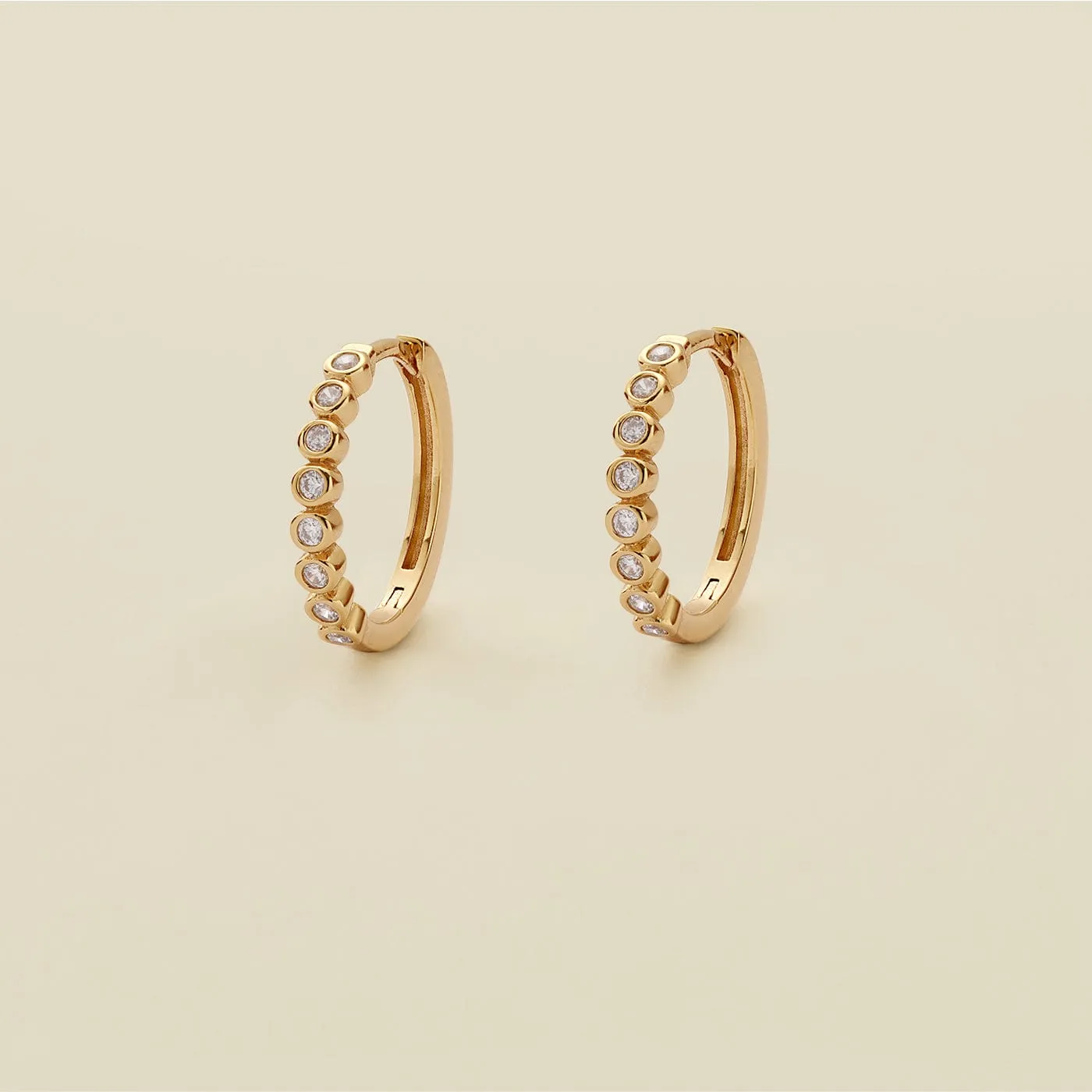 CZ Poppy Hoop Earrings