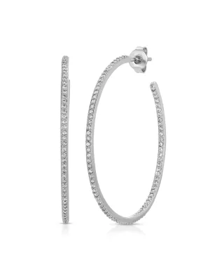 CZ Whisper Hoop, Silver