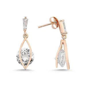 Dainty Delicate Floating CZ Crystals Studs Earrings