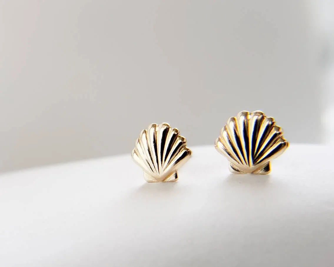 Dainty Seashell Studs