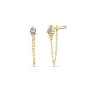 DECEMBER TANZANITE BIRTHSTONE STUDS