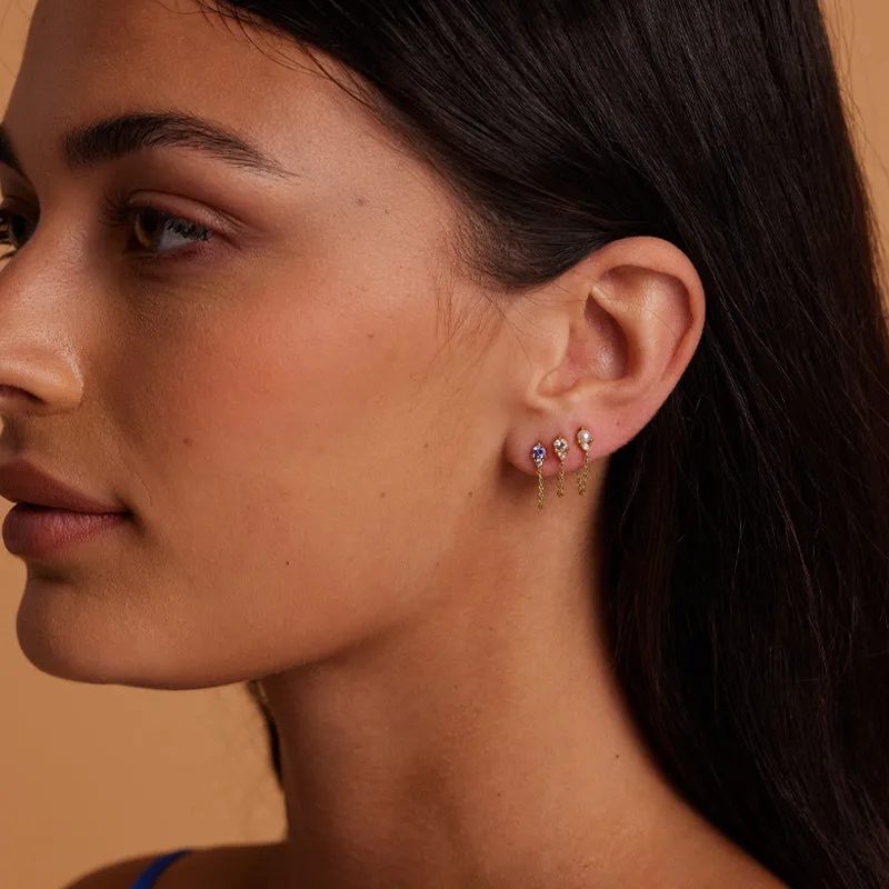 DECEMBER TANZANITE BIRTHSTONE STUDS