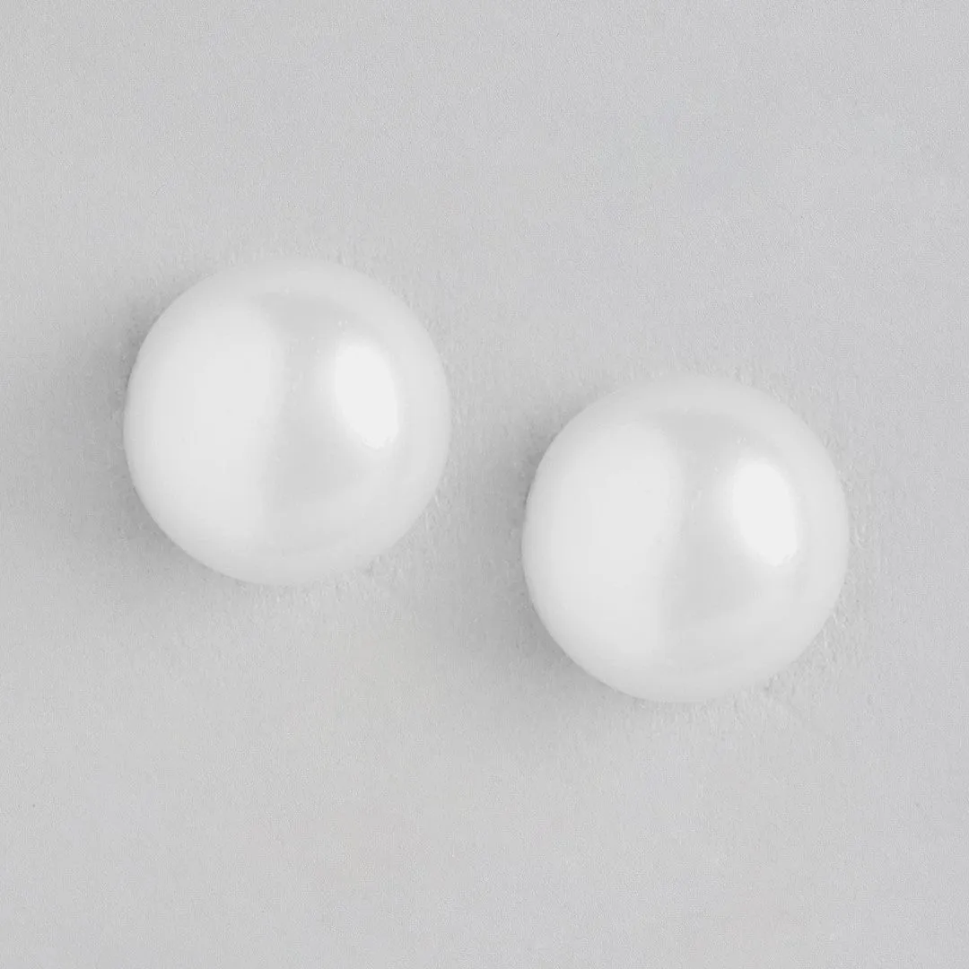 Delicate Dot Pearl 925 Silver Earrings ( 5mm Pearl)