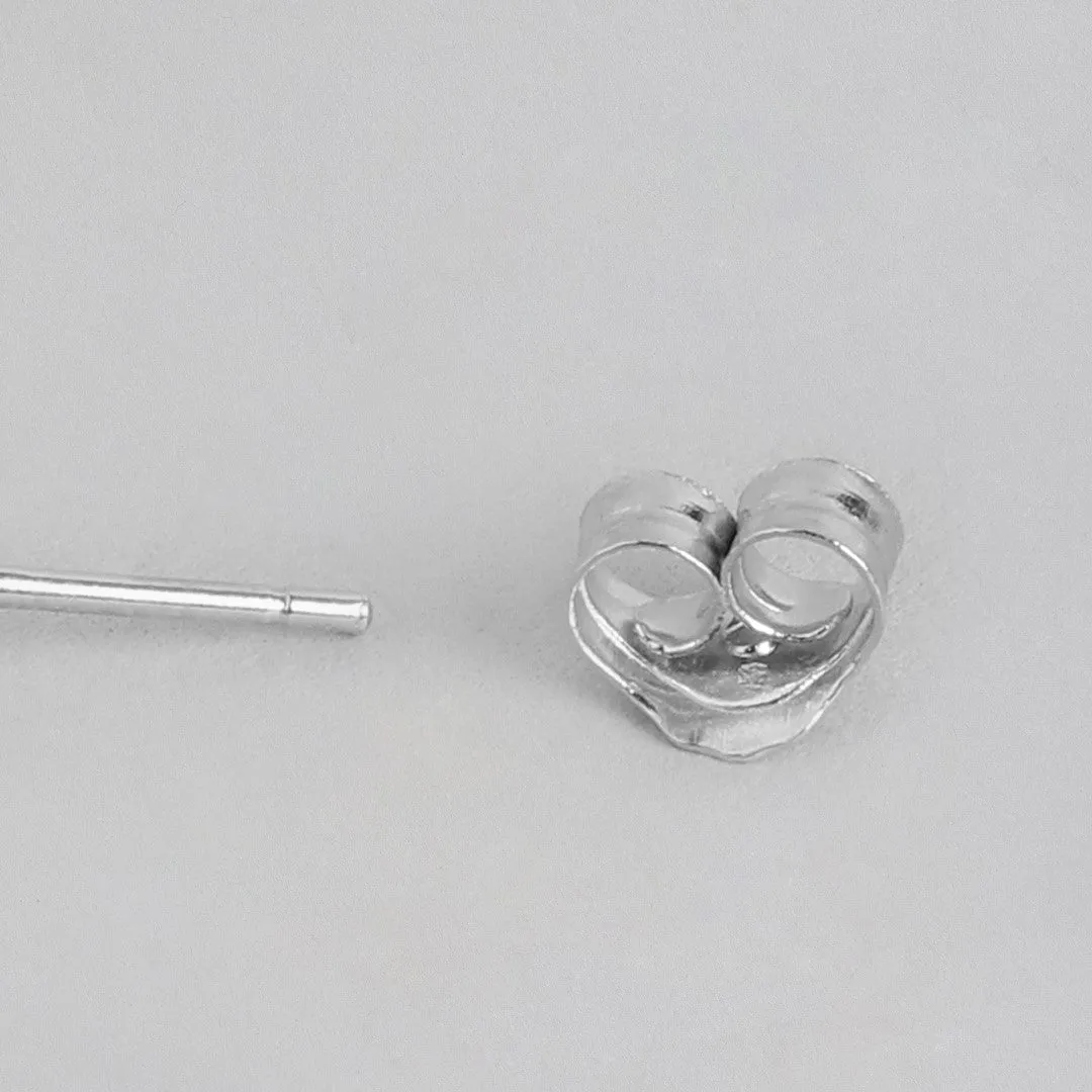 Delicate Dot Pearl 925 Silver Earrings ( 5mm Pearl)