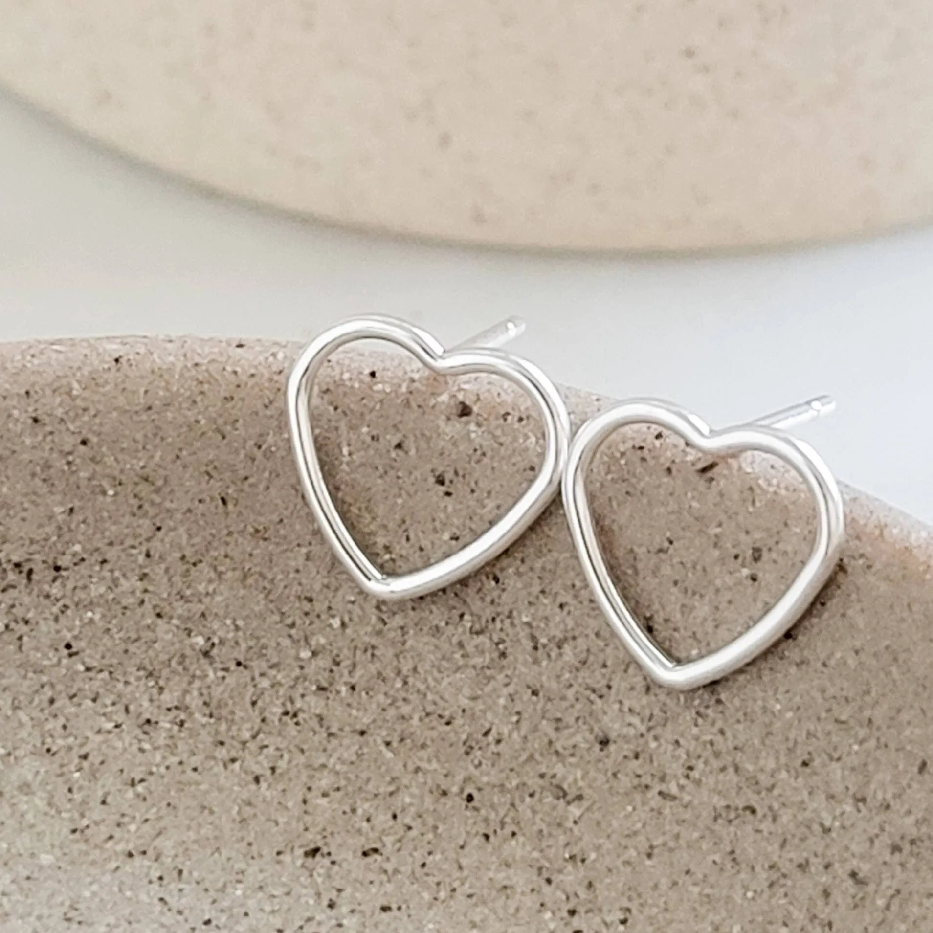Delicate Gold Heart Studs