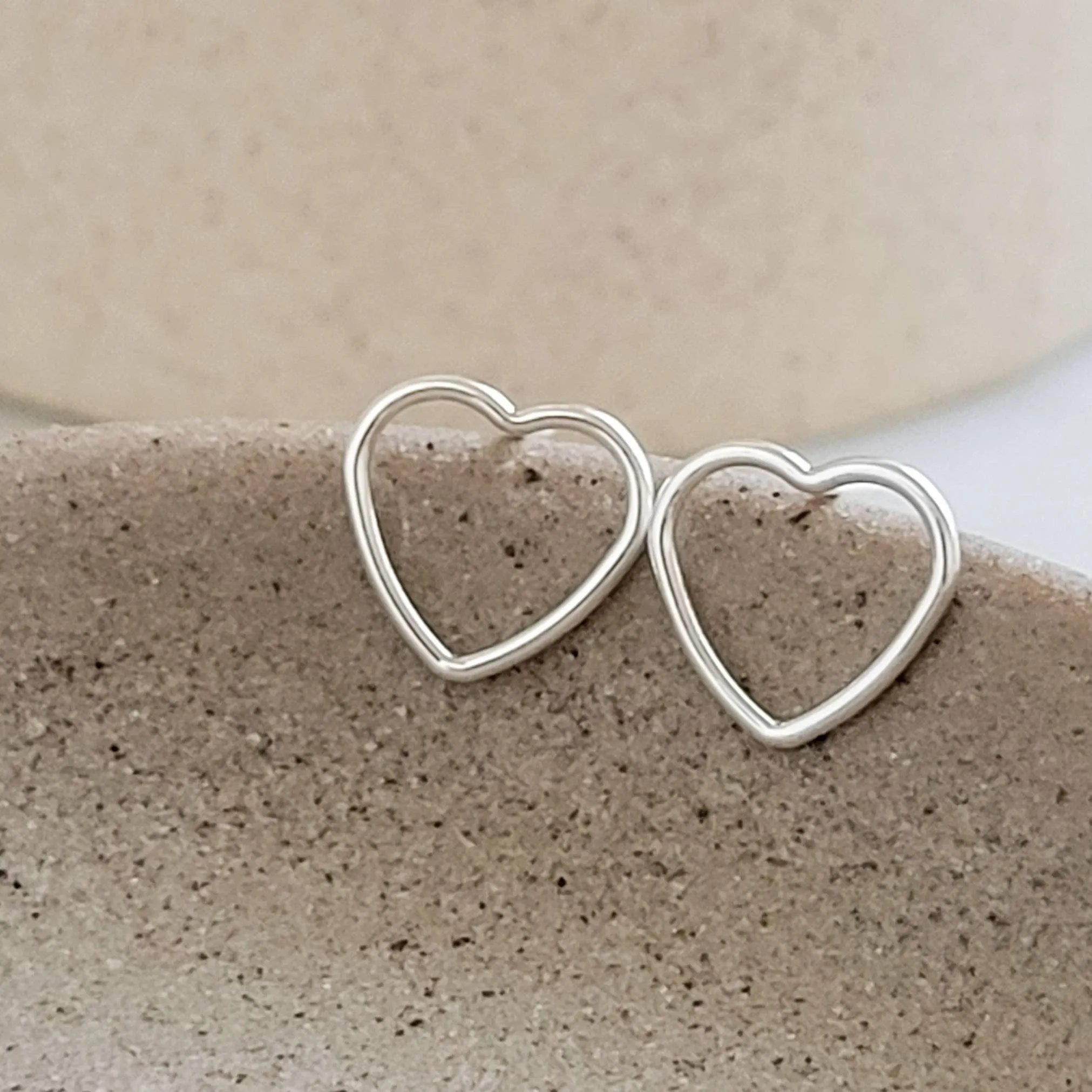 Delicate Gold Heart Studs