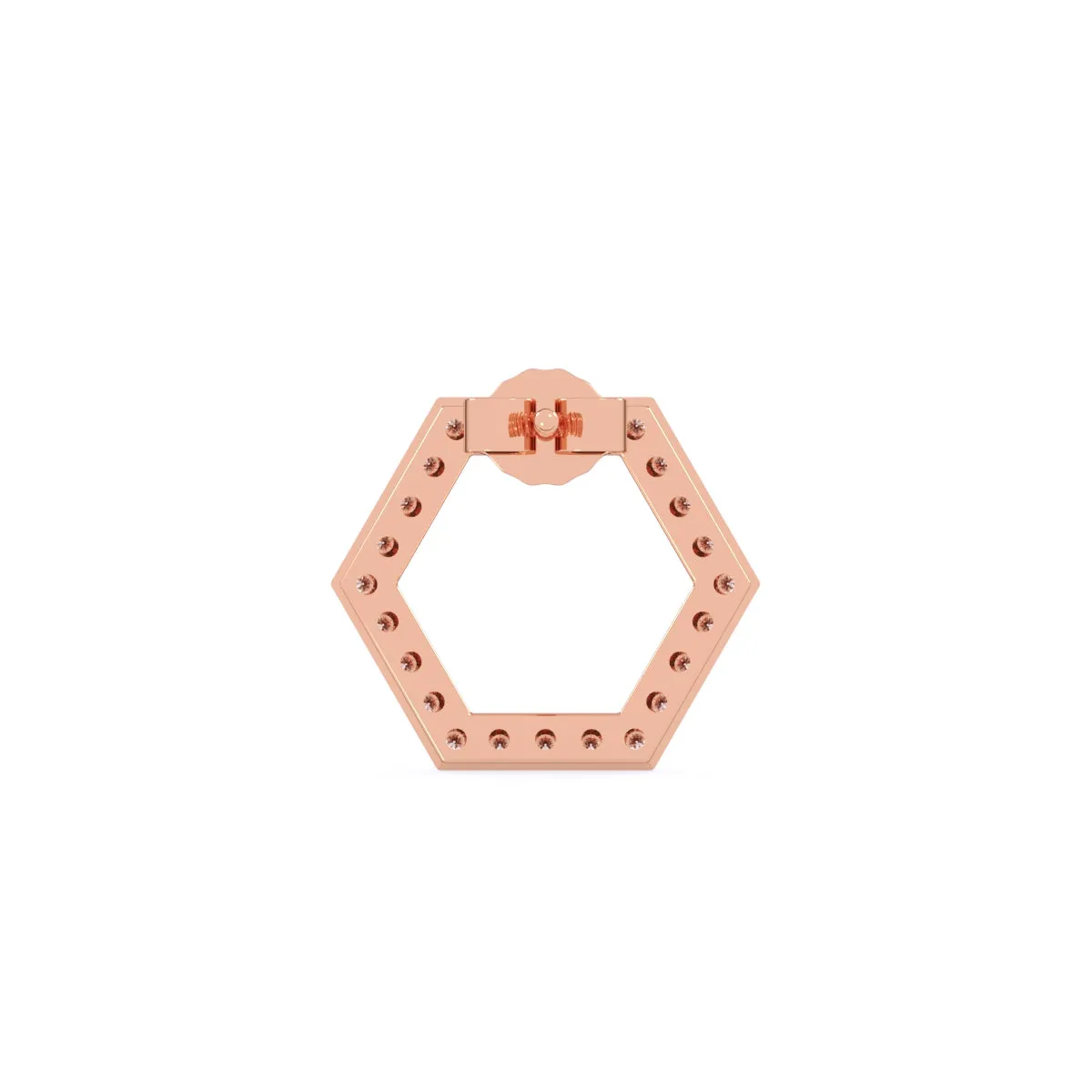 Delicate Open Hexagon Shaped Tiny Studs Earrings
