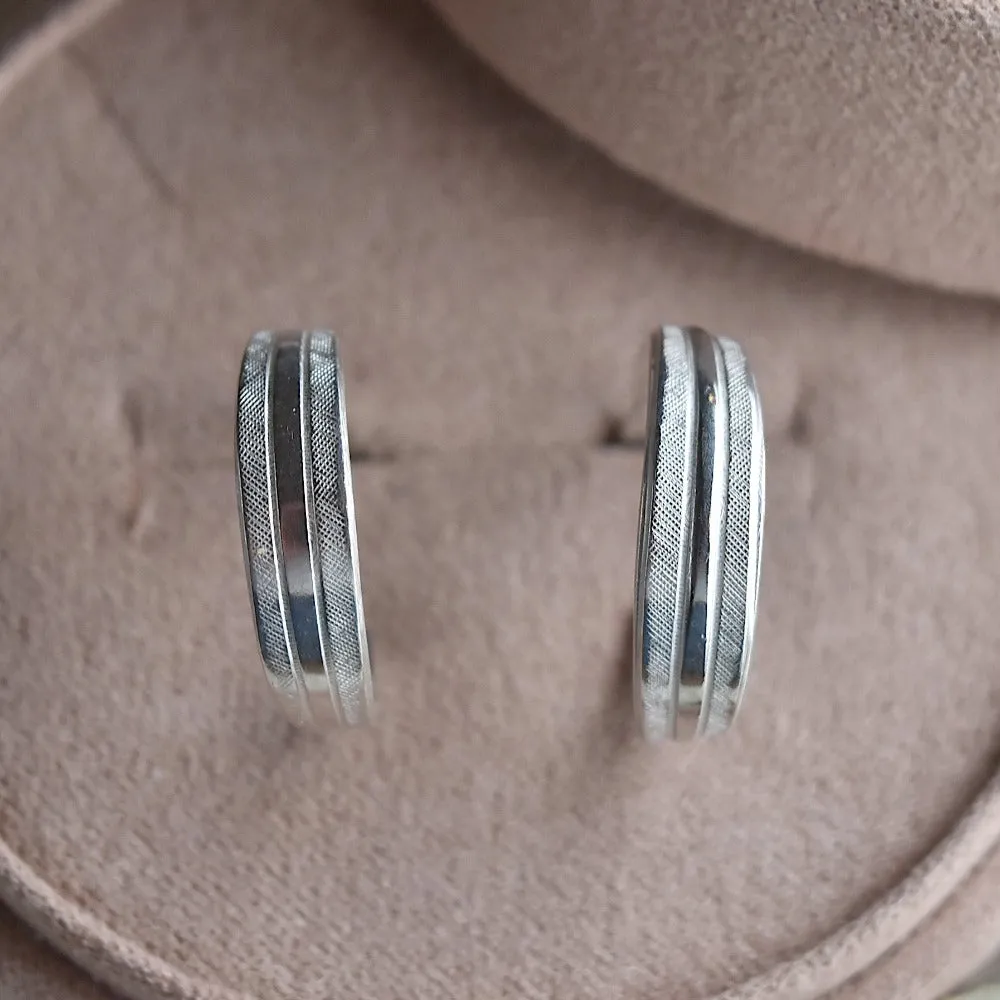 Delicate Patterned Hoop Studs