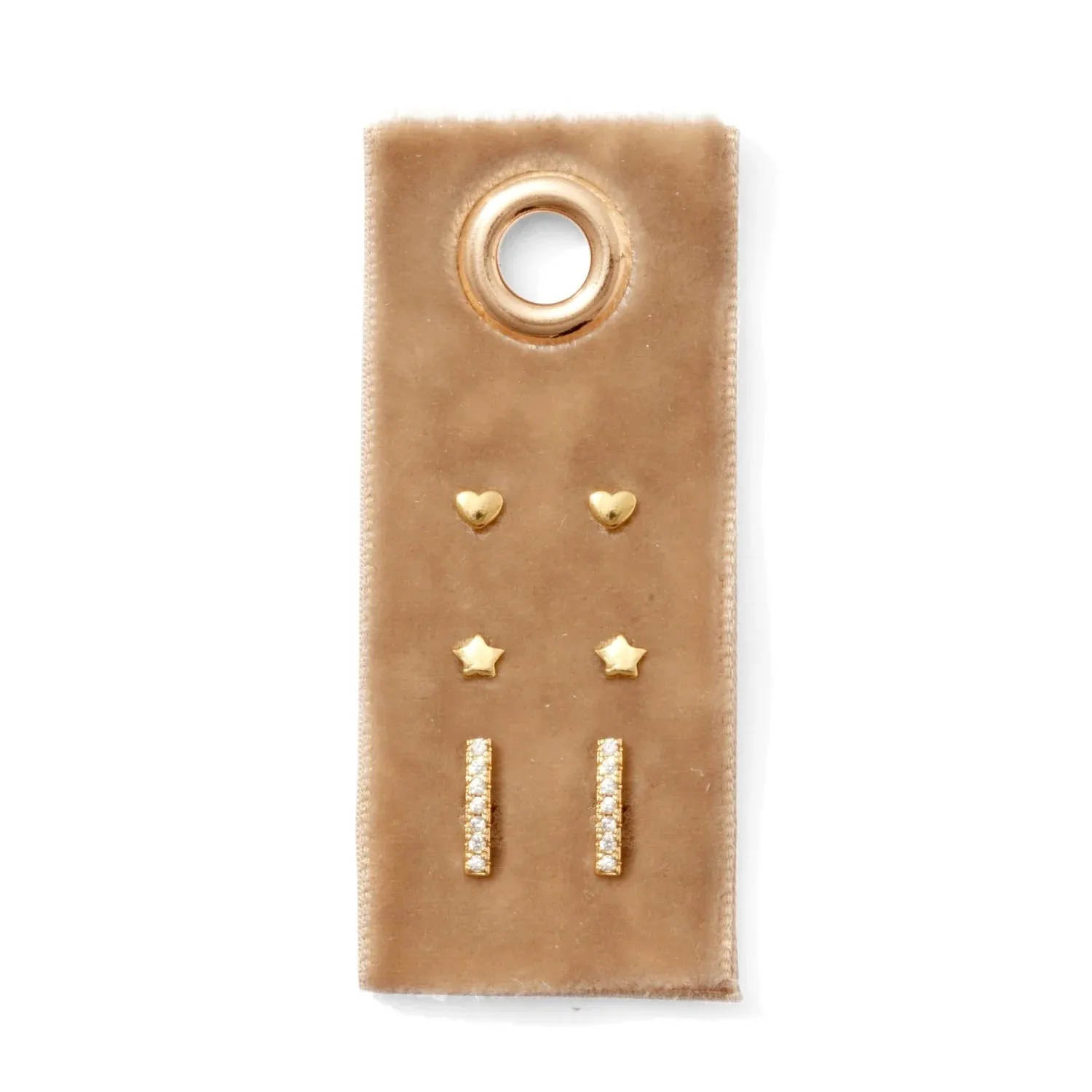 Delicate Velvet Stud Gift Set Gold