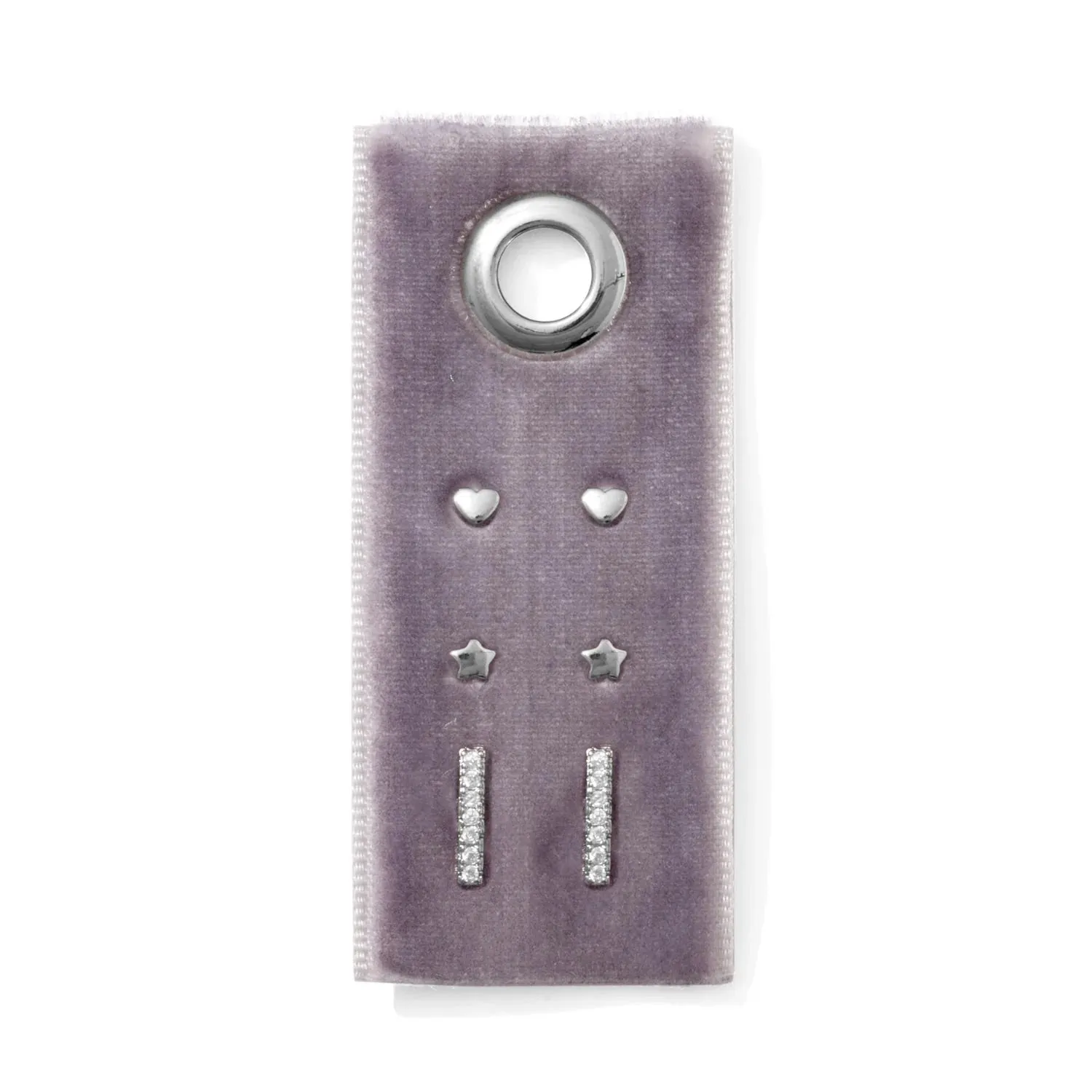 Delicate Velvet Stud Gift Set Silver