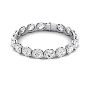 Delta Oval Cut Lab Diamond Bracelet