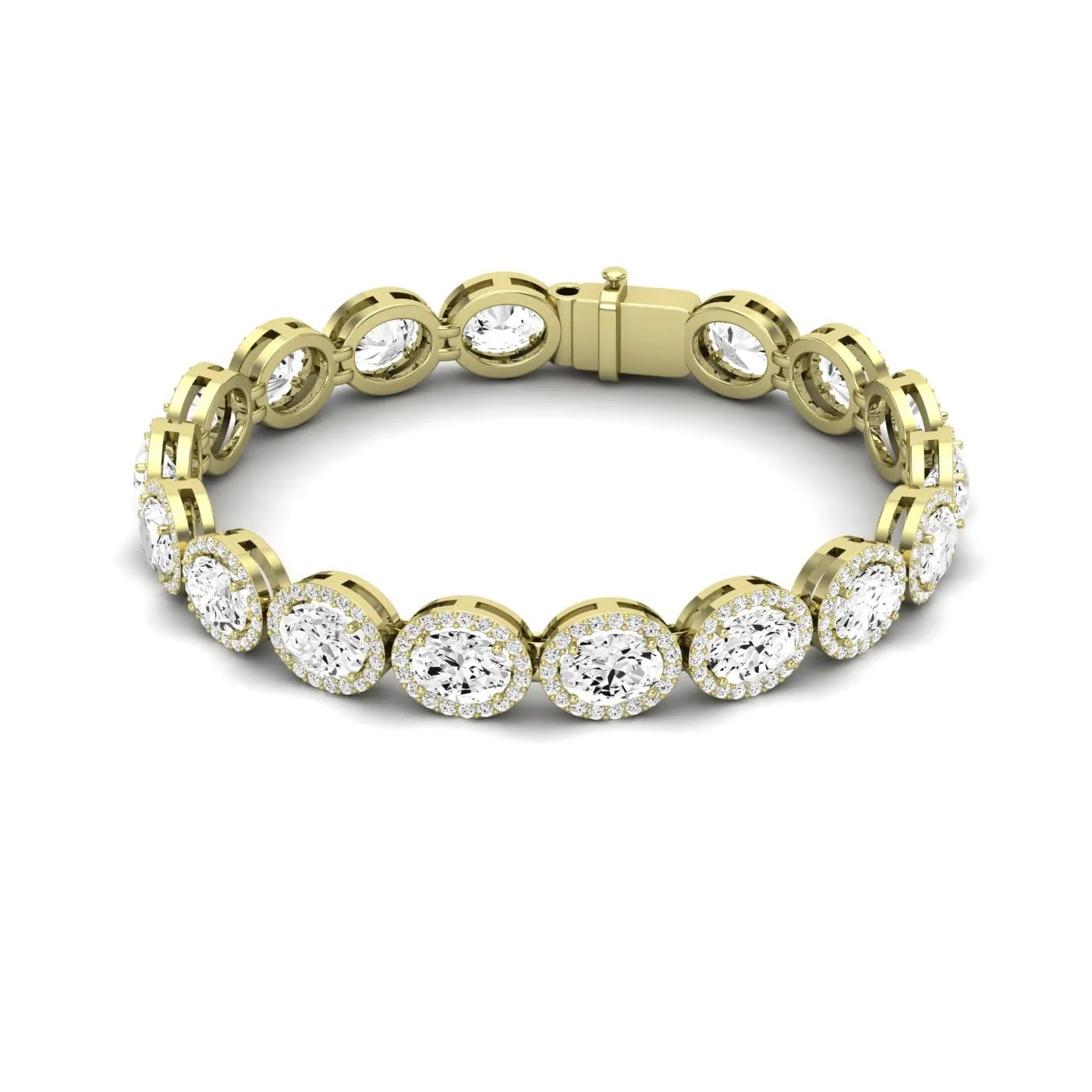 Delta Oval Cut Lab Diamond Bracelet