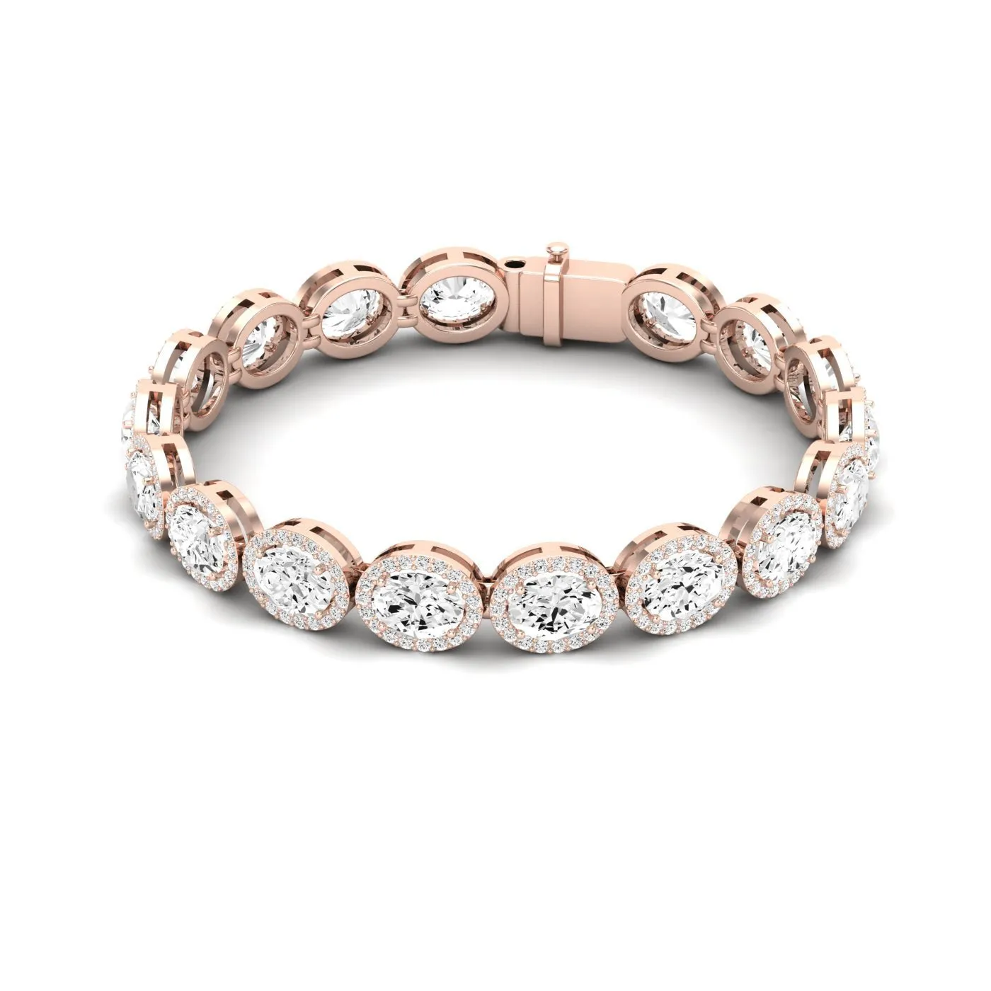 Delta Oval Cut Lab Diamond Bracelet