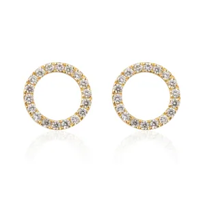Diamond Circle Mini Studs