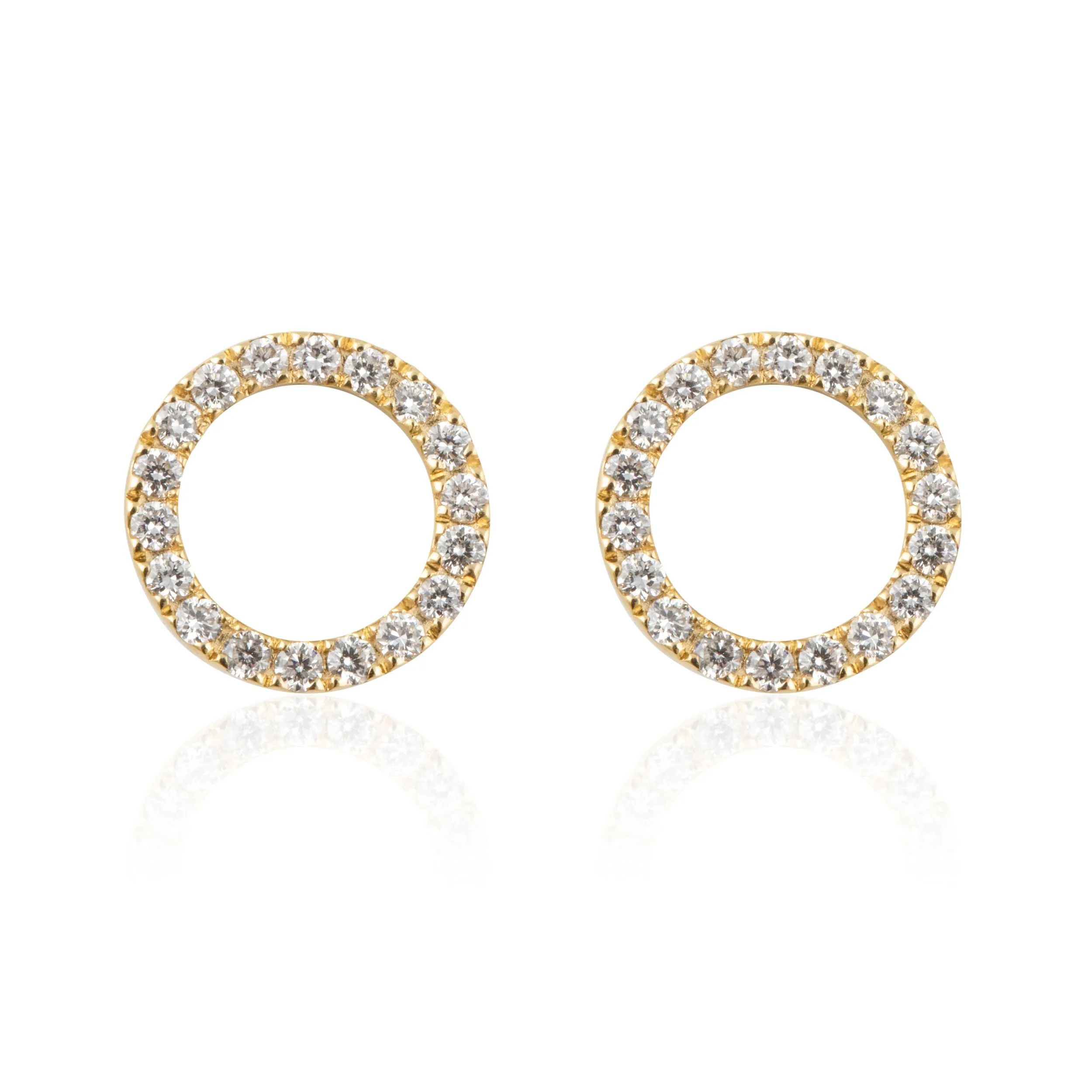 Diamond Circle Mini Studs