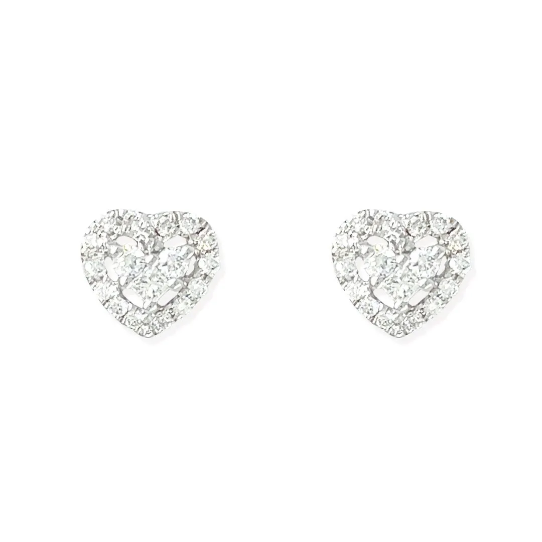 Diamond Heart Earrings