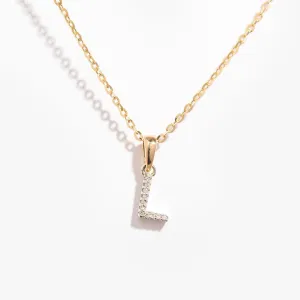 Diamond - L - Necklace | 9ct Gold