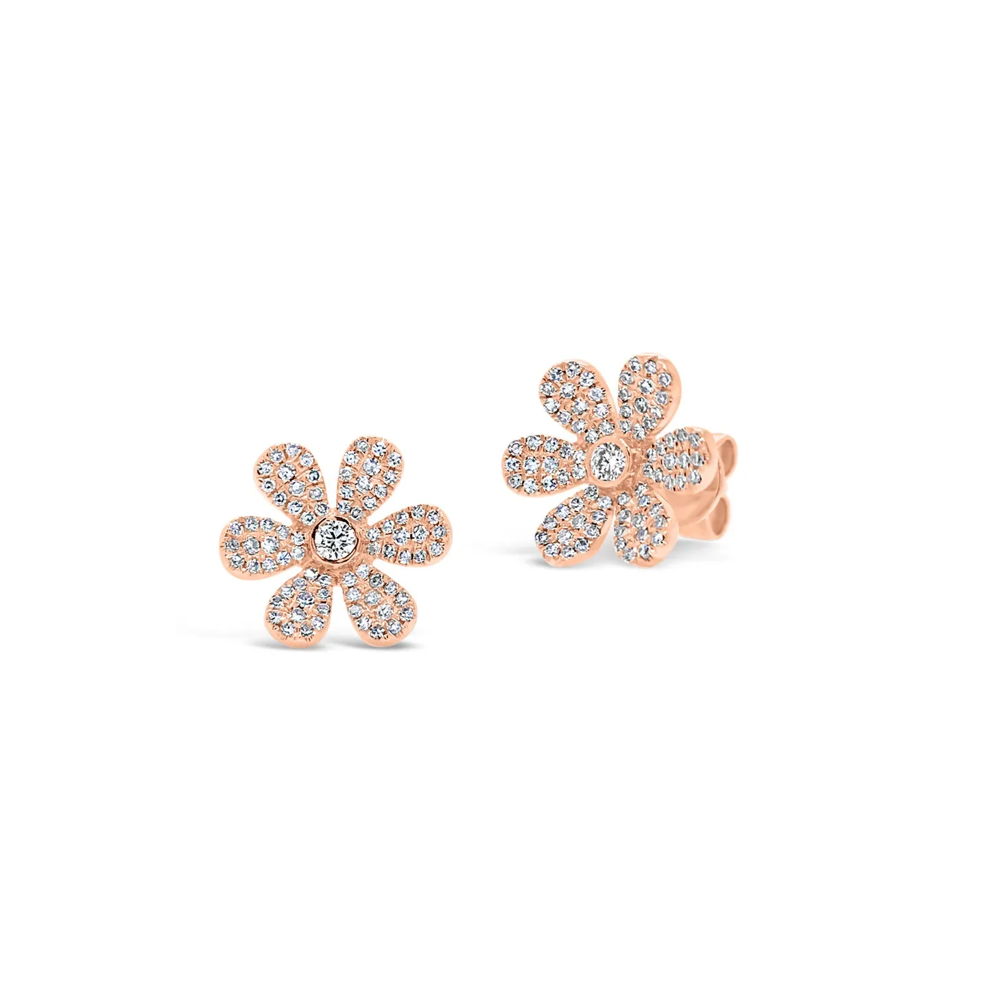 Diamond Medium Daisy Stud Earrings