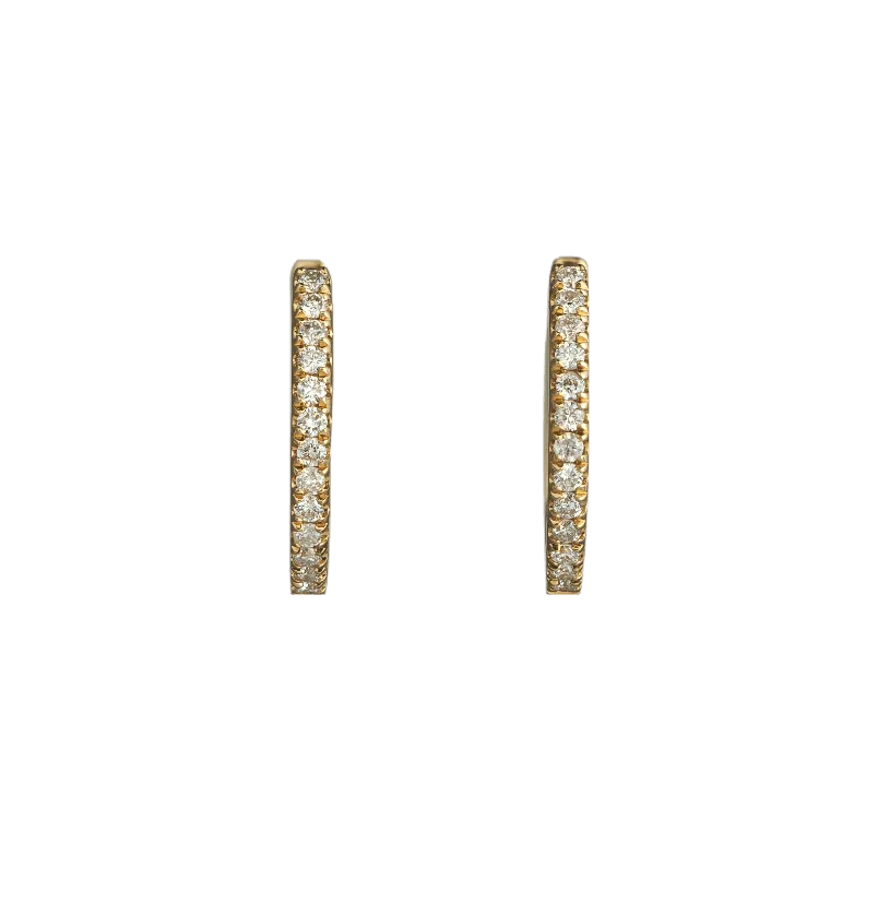 Diamond Pave Huggie Earrings