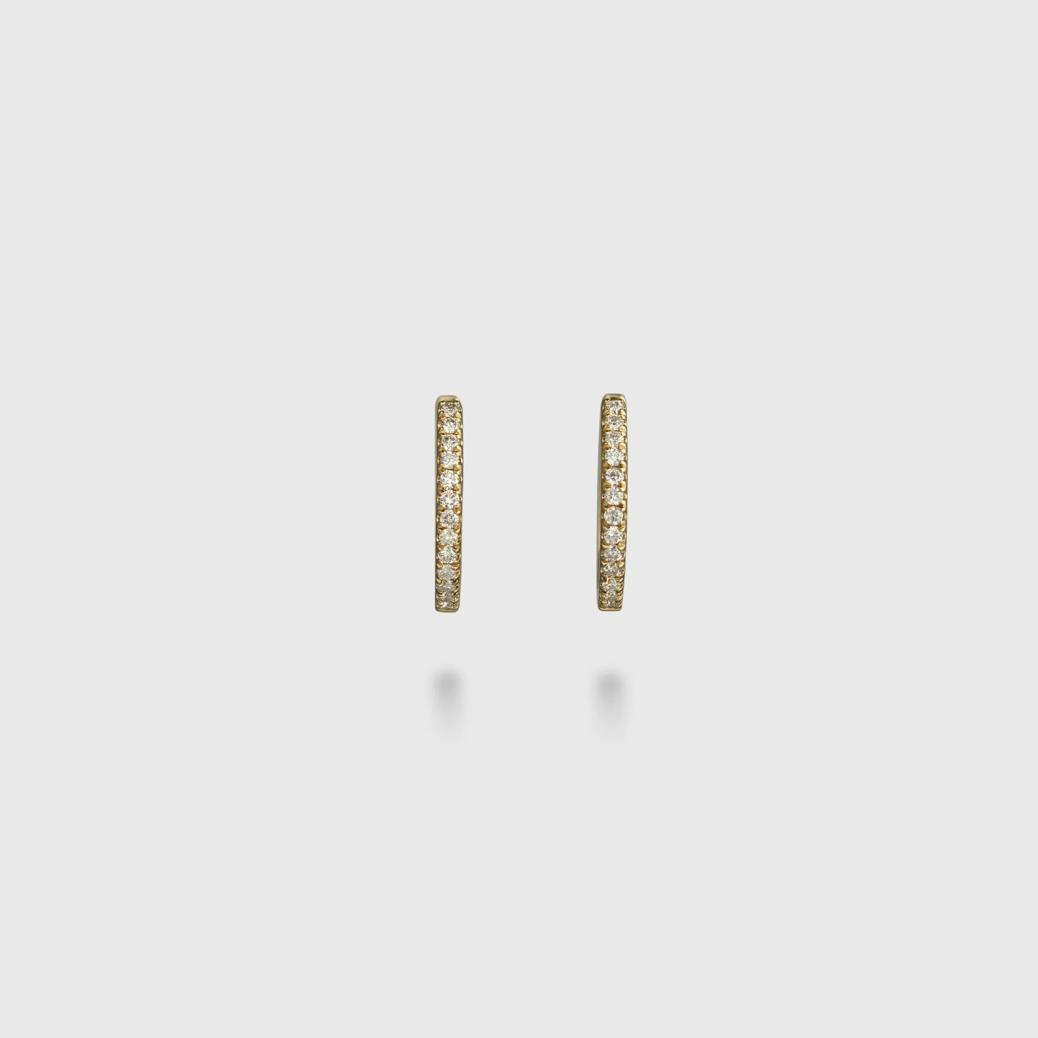 Diamond Pave Huggie Earrings