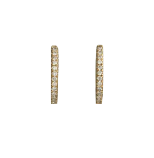 Diamond Pave Huggie Earrings