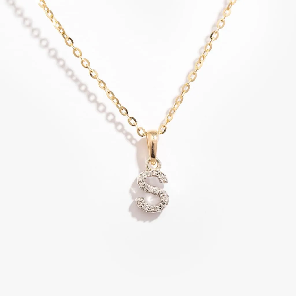 Diamond - S - Necklace | 9ct Gold