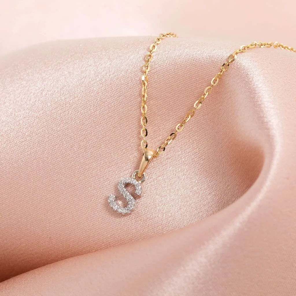Diamond - S - Necklace | 9ct Gold