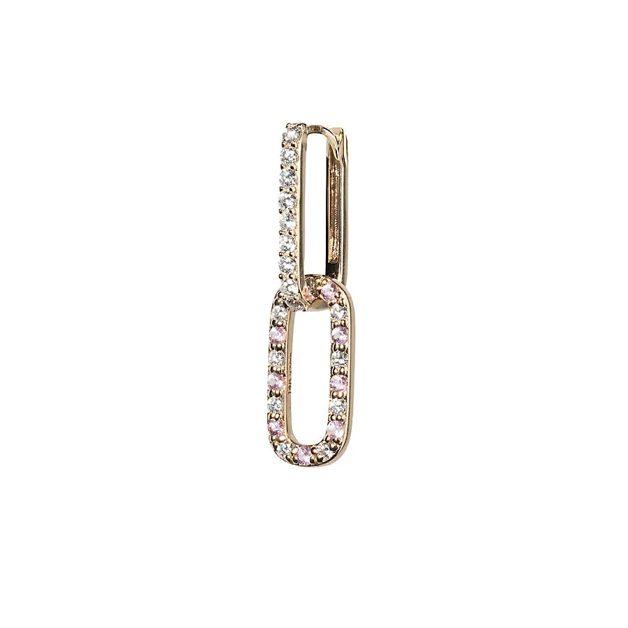Diamond/Pink Sapphire Small Gemstone Add On Links