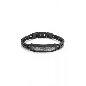 Double Band Leather Bracelet | Italgem Steel