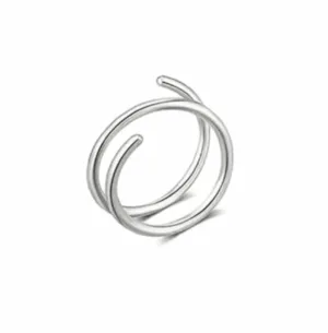 Double Hoop Nose Ring for Single Piercing