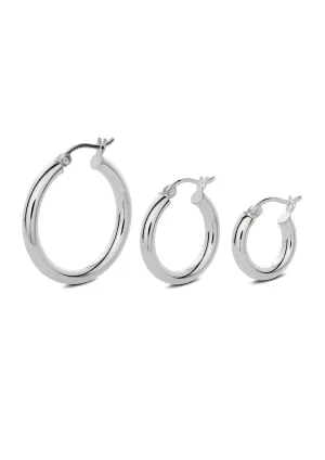 EDJ Hoops Trio Silver