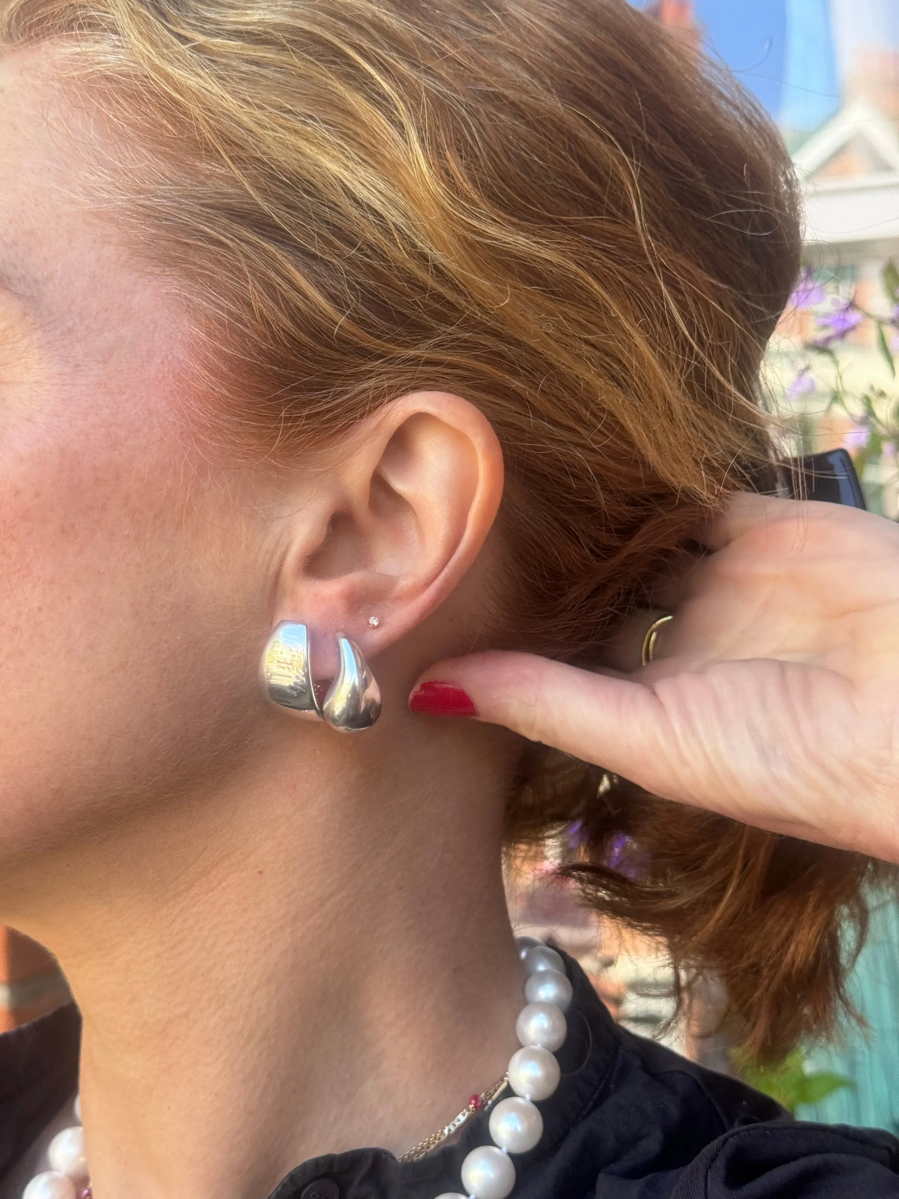 Electroform Luxury Graduated Earrings - Silver