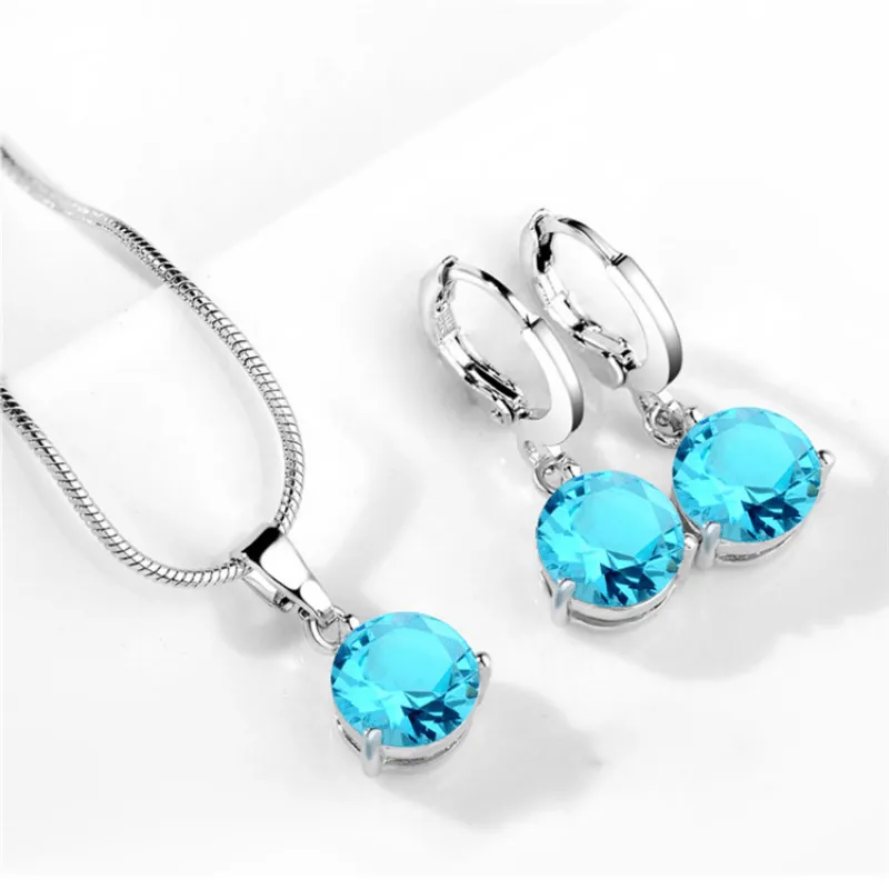 Elegant Silver Jewelry Set with Rhinestones  Perfect Gift