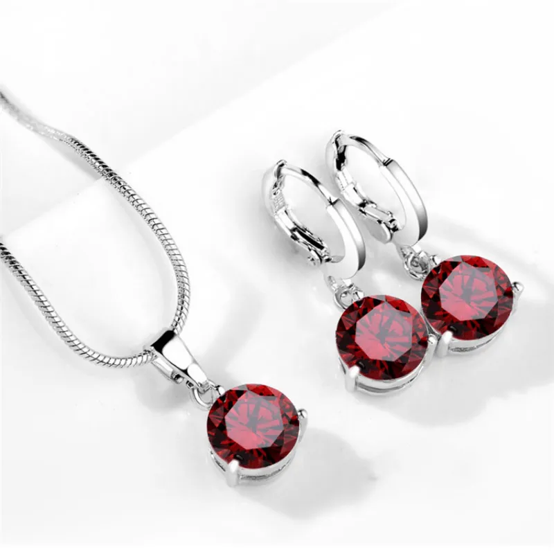 Elegant Silver Jewelry Set with Rhinestones  Perfect Gift