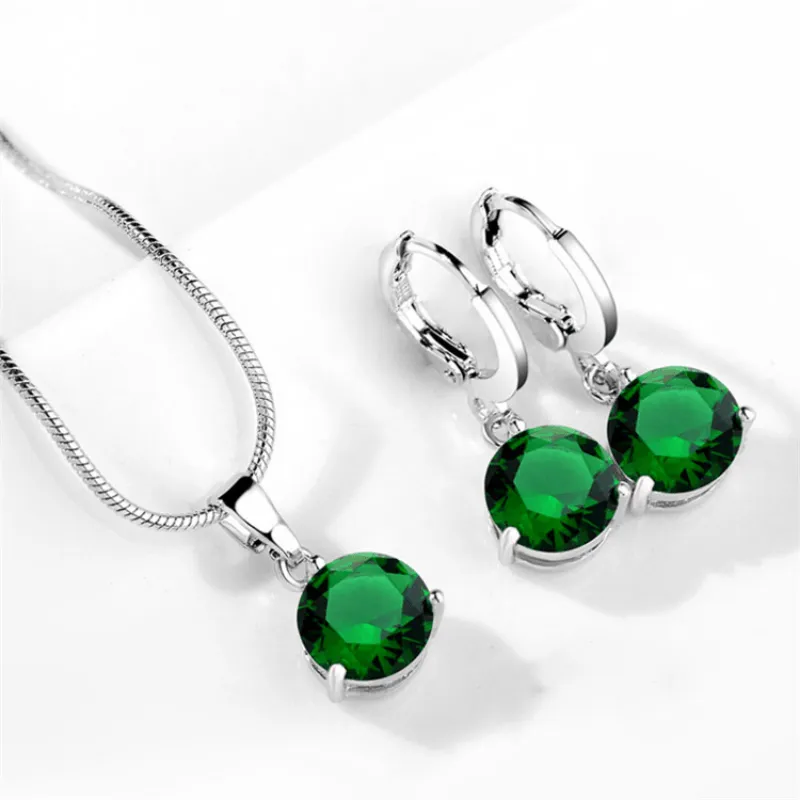 Elegant Silver Jewelry Set with Rhinestones  Perfect Gift