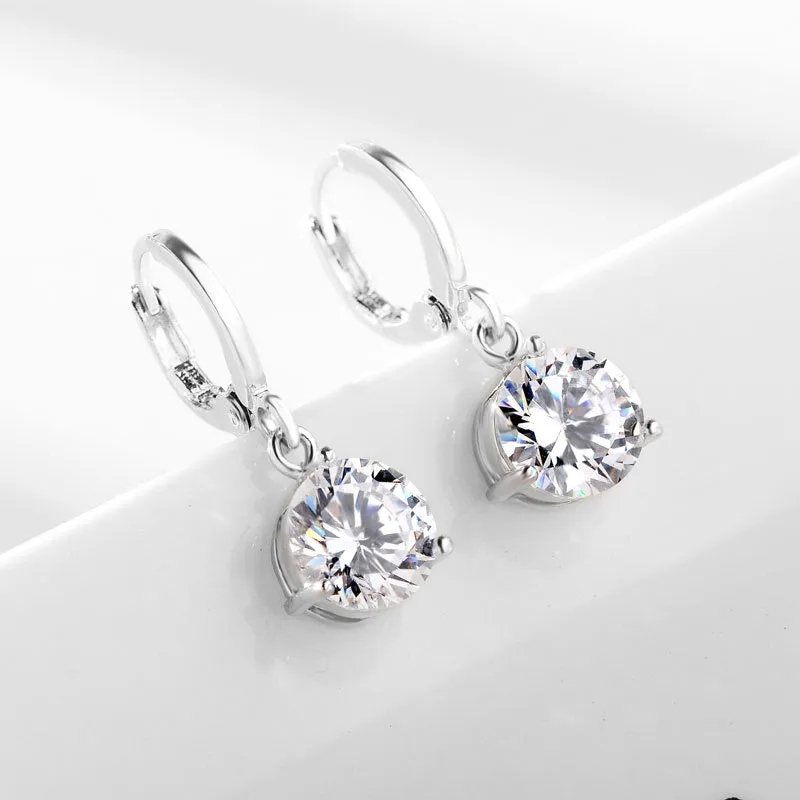 Elegant Silver Jewelry Set with Rhinestones  Perfect Gift