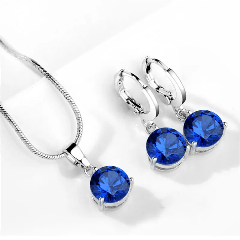 Elegant Silver Jewelry Set with Rhinestones  Perfect Gift