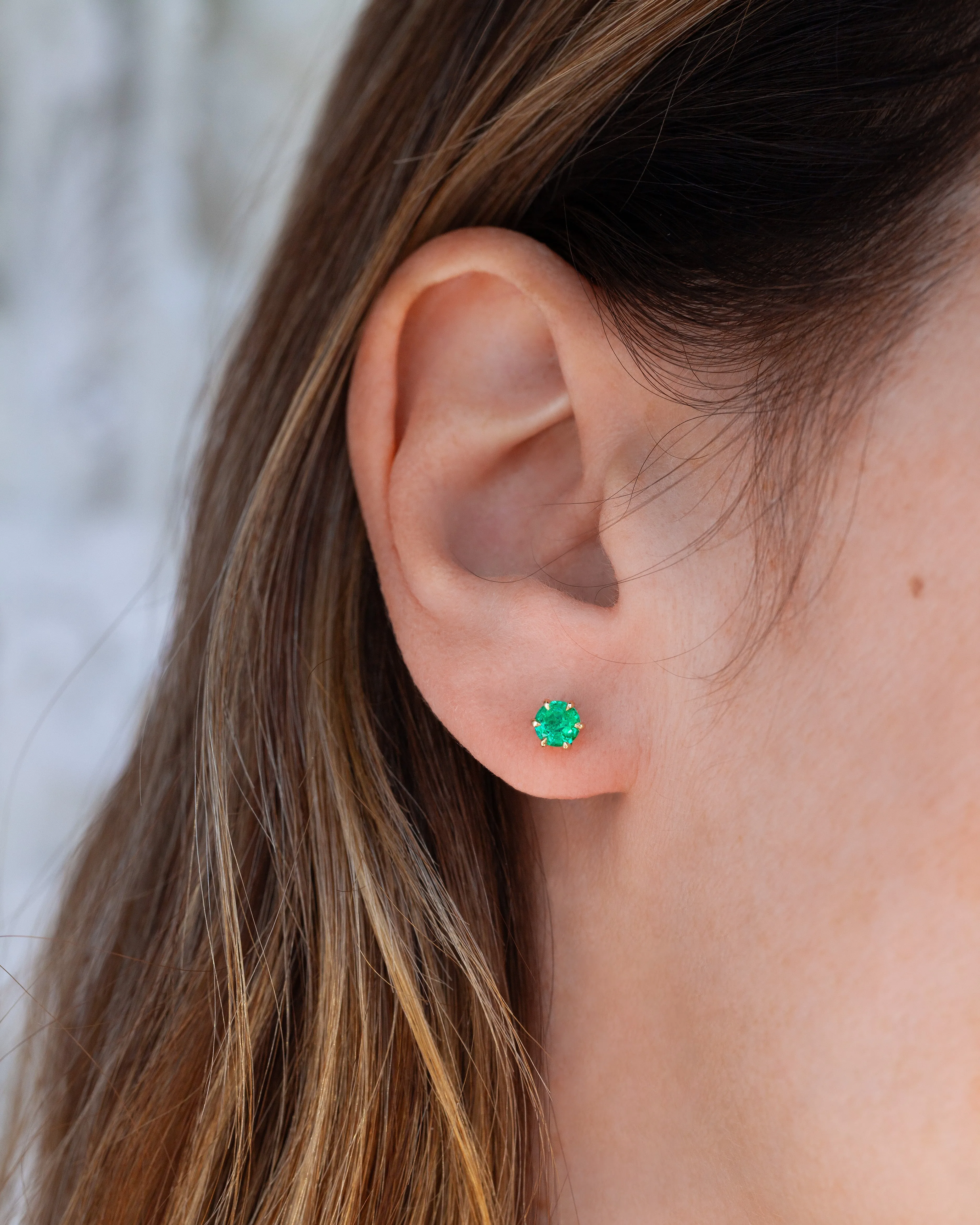 Emerald Cleo Studs