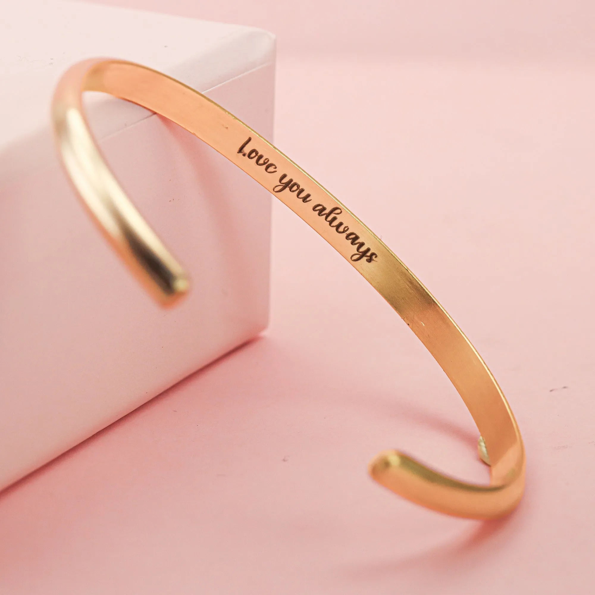 Engraved Gold Cuff