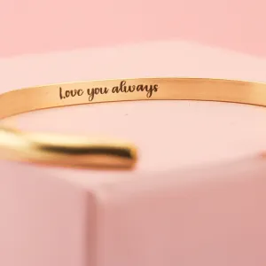 Engraved Gold Cuff