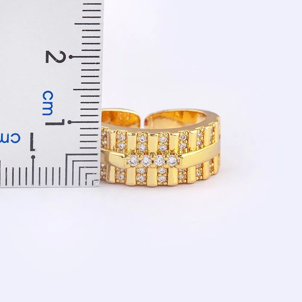 Europe and America New Exquisite Geometric Zircon Ring