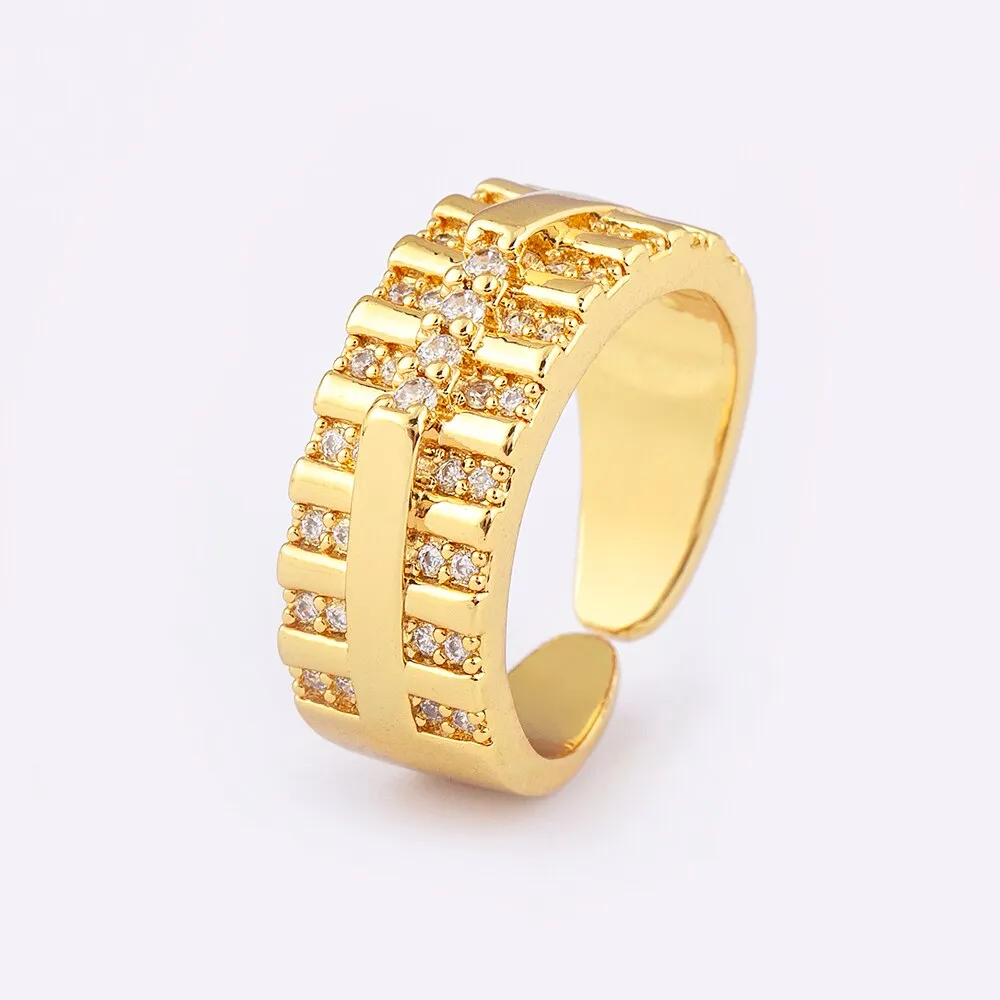 Europe and America New Exquisite Geometric Zircon Ring