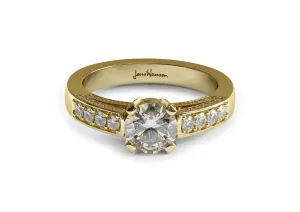 Exquisite Diamond Ring, Yellow Gold
