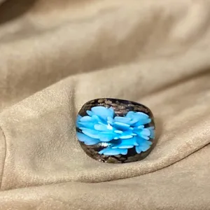 Exquisite Women's Murano Glass Floral Ring