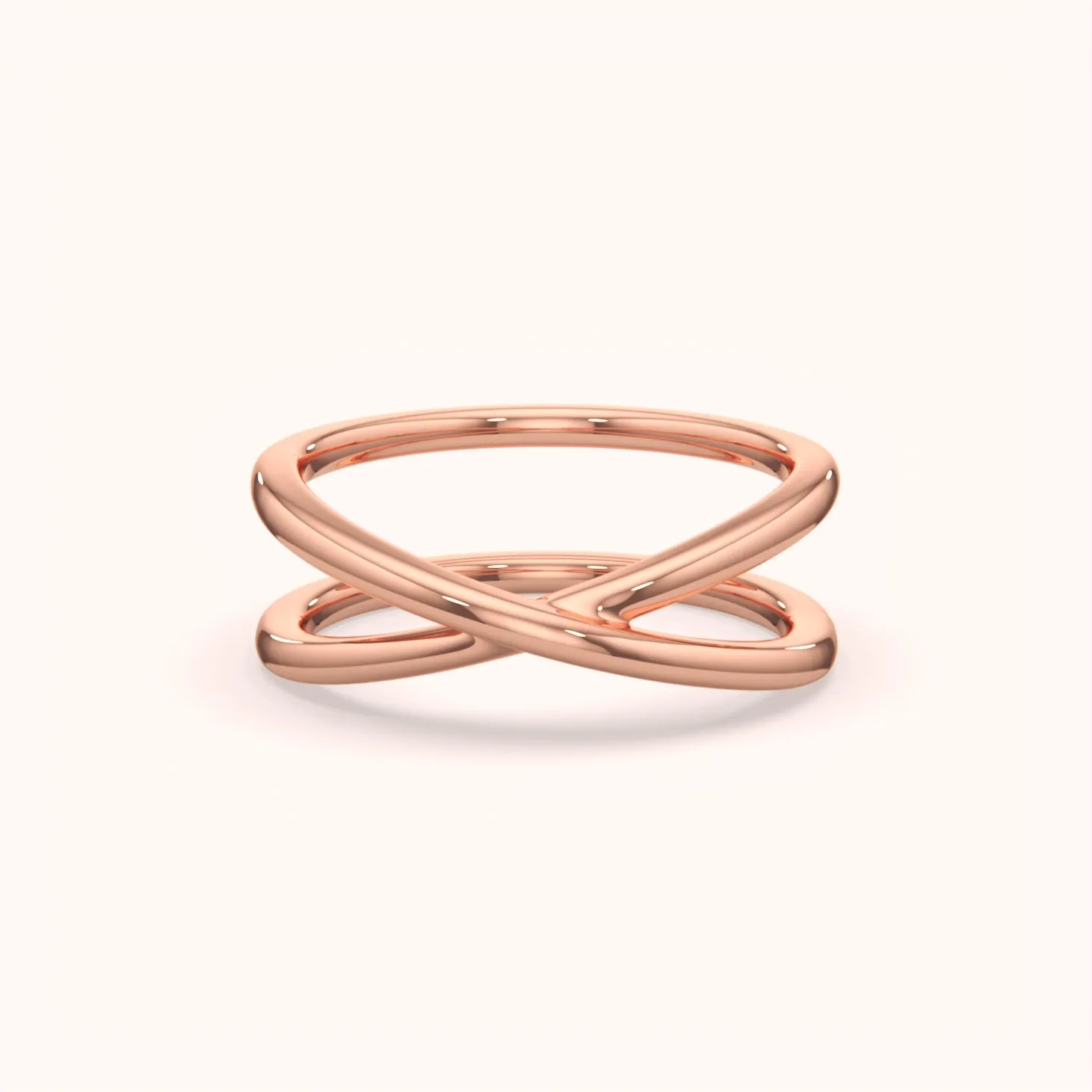 Exquisite X Cross Silver Ring